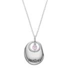 Sentimental Expressions Sterling Silver Cubic Zirconia Mother Necklace, Women's, Size: 18, Pink