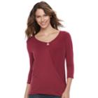 Maternity A:glow Keyhole Wrap Nursing Top, Women's, Size: S-mat, Dark Red