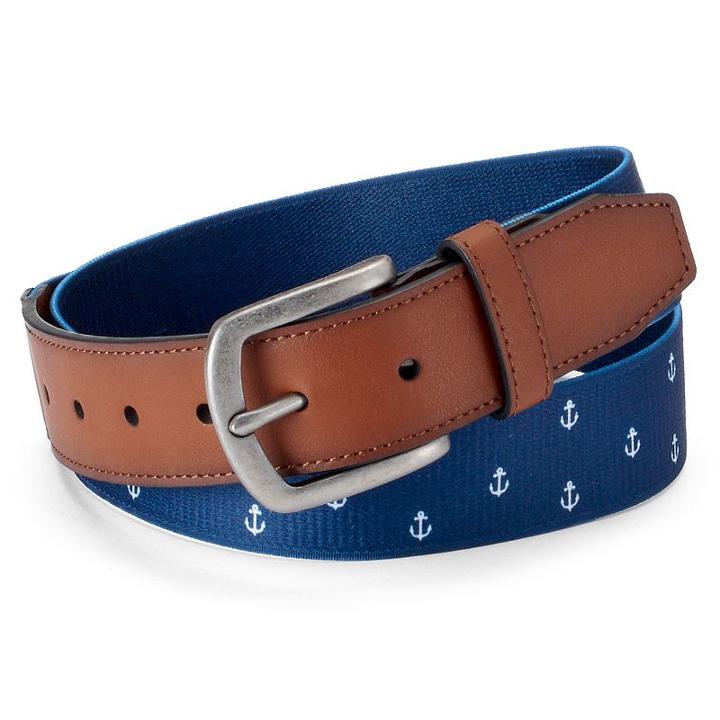 Men's Urban Pipeline&reg; Anchor Stretch Belt, Size: Large, Blue
