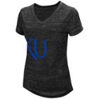 Women's Campus Heritage Kansas Jayhawks Pocket Tee, Size: Small, Grey (charcoal)