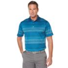 Big & Tall Men's Grand Slam Ombre Stripe Jacquard Performance Golf Polo, Size: 2xb, Dark Blue