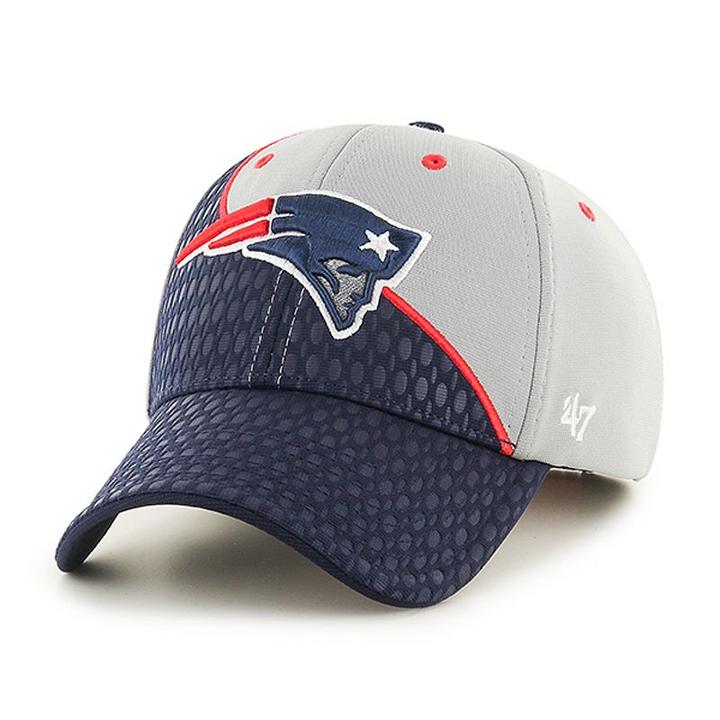 Adult '47 Brand New England Patriots Intersector Adjustable Cap, Grey