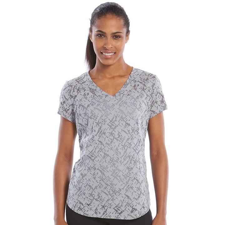 Women's Tek Gear&reg; Burnout Yoga Tee, Size: Small, Turquoise/blue (turq/aqua)