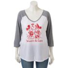 Disney's Mickey & Minnie Mouse Juniors' Plus Size Forever & Ever Tee, Girl's, Size: 1xl, White Oth