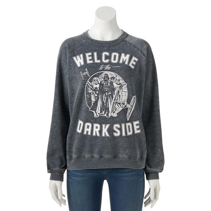 Juniors' Star Wars Dark Side Graphic Sweatshirt, Girl's, Size: Large, Oxford