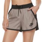 Women's Nike Sportswear Woven Shorts, Size: Medium, Dark Brown