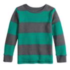 Boys 4-12 Jumping Beans&reg; Striped Thermal Knit Top, Size: 8, Med Grey