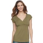 Maternity A:glow Surplice Nursing Tee, Women's, Size: M-mat, Med Green