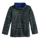 Toddler Boy Jumping Beans&reg; Space Dyed Fleece Quarter Zip Pullover, Size: 3t, Black
