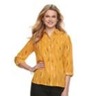 Women's Apt. 9&reg; Convertible Button Tab Blouse, Size: Small, Drk Orange