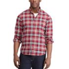 Big & Tall Chaps Regular-fit Performance Flannel Button-down Shirt, Men's, Size: Xxl Tall, Red