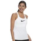 Women's Nike Dry Training Swoosh Racerback Tank, Size: Large, White