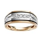 10k Gold Two Tone 1/4-ct. T.w. Diamond Band - Men, Size: 10, White