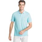 Men's Izod Sportflex Classic-fit Feeder-striped Stretch Performance Polo, Size: Small, Blue