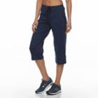 Petite Tek Gear&reg; Zipper Pocket Capris, Women's, Size: M Petite, Dark Blue