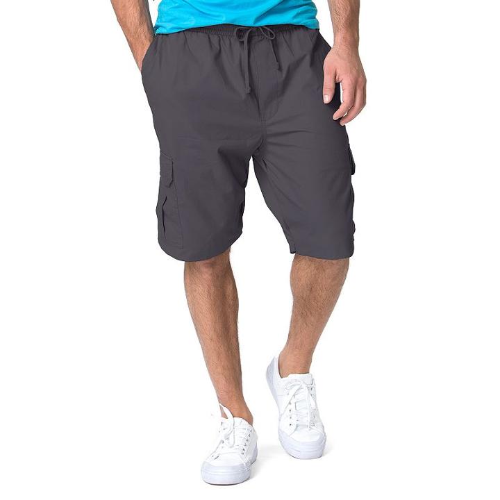 Big & Tall Chaps Classic-fit Elastic-waistband Cargo Shorts, Men's, Size: Xxl Tall, Grey