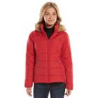 Women's Krush Hooded Puffer Jacket, Size: Xl, Red