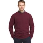 Men's Arrow Classic-fit Sueded Fleece Crewneck Sweater, Size: Xl, Dark Red