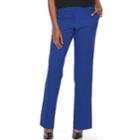 Petite Apt. 9&reg; Torie Curvy Straight-leg Dress Pants, Women's, Size: 6 Petite, Dark Blue