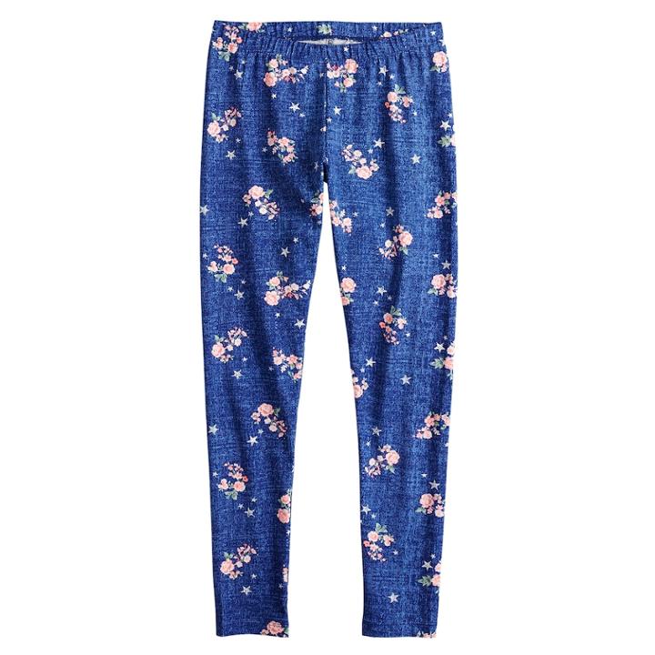 Girls 7-16 & Plus Size So&reg; Core Athletic Leggings, Size: 14 1/2, Med Blue