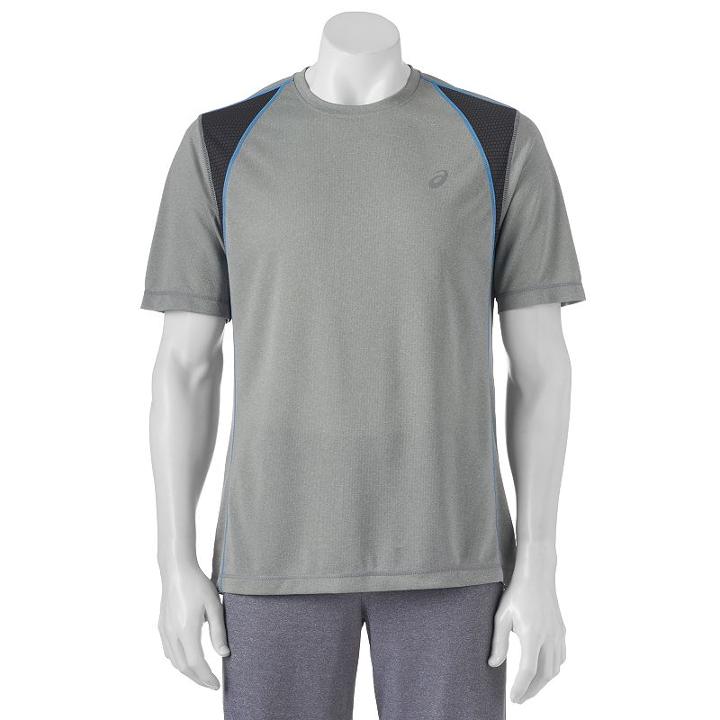 Men's Asics Mesh Heather Tee, Size: Xxl, Grey