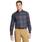 Men's Izod Classic-fit Plaid Flannel Button-down Shirt, Size: Xxl, Dark Blue