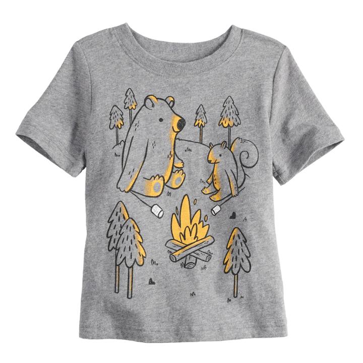 Toddler Boy Jumping Beans&reg; Tyrannosaurus Rex Softest Graphic Tee, Size: 18 Months, Med Grey