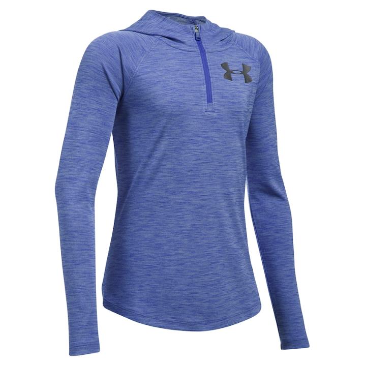 Girls 7-16 Under Armour Novelty Tech 1/4-zip Hoodie, Size: Medium, Lt Purple