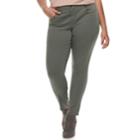 Juniors' Plus Size So&reg; Low-rise Twill Leggings, Teens, Size: 18 W, Green
