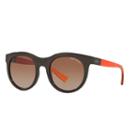 Armani Exchange Ax4053s 51mm Round Gradient Sunglasses, Women's, Dark Brown
