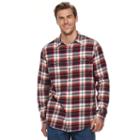 Big & Tall Sonoma Goods For Life&trade; Supersoft Stretch Flannel Shirt, Men's, Size: L Tall, Med Orange