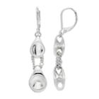 Napier Linked Together Drop Earrings, Women's, Silver