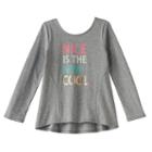Girls 4-10 Jumping Beans&reg; Pieced Graphic High-low Tunic, Size: 4, Grey Other
