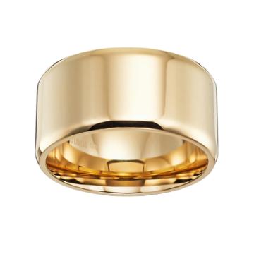 Lovemark 14k Gold-over-stainless Steel Men's Wedding Band, Size: 16, Grey