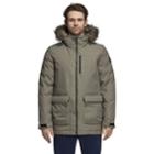 Men's Adidas Outdoor Xploric Faux-fur Hooded Parka, Size: Xl, Med Green