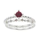 Lc Lauren Conrad Twisted Solitaire Ring Set, Women's, Red