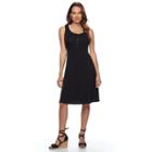 Women's Croft & Barrow&reg; Jersey Henley Dress, Size: Xxl, Black