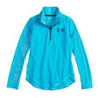 Girls 7-16 Under Armour Tech Quarter-zip Pullover Top, Size: Medium, Brt Blue