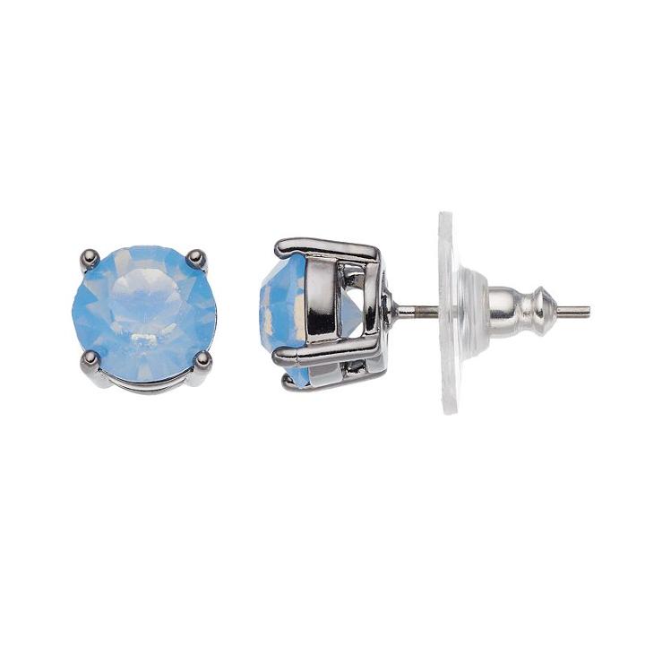 Simply Vera Vera Wang Blue Simulated Crystal Stud Earrings, Women's