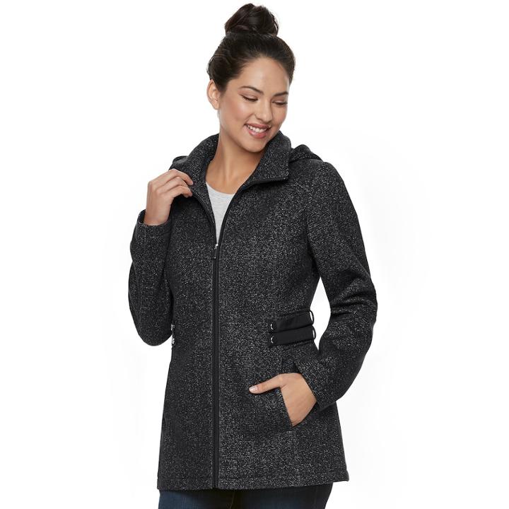 Women's D.e.t.a.i.l.s Hooded Fleece Midweight Jacket, Size: Xl, Grey (charcoal)