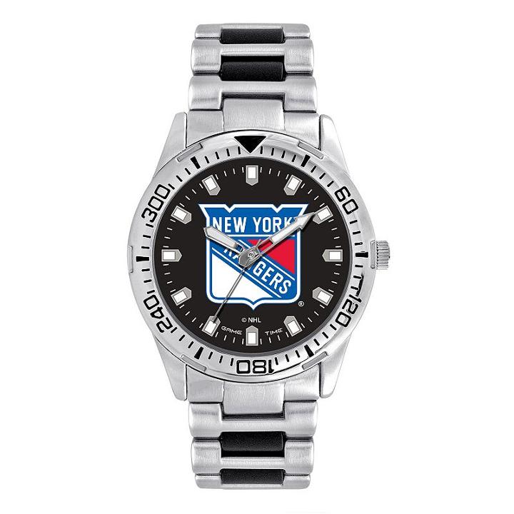 Men's Game Time New York Rangers Heavy Hitter Watch, Silver