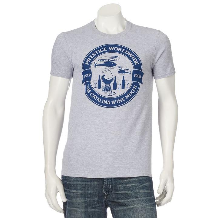 Men's Step Brothers Catalina Wine Mixer Tee, Size: Small, Dark Grey