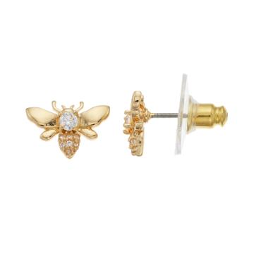 Lc Lauren Conrad Flying Bee Nickel Free Stud Earrings, Women's, Gold