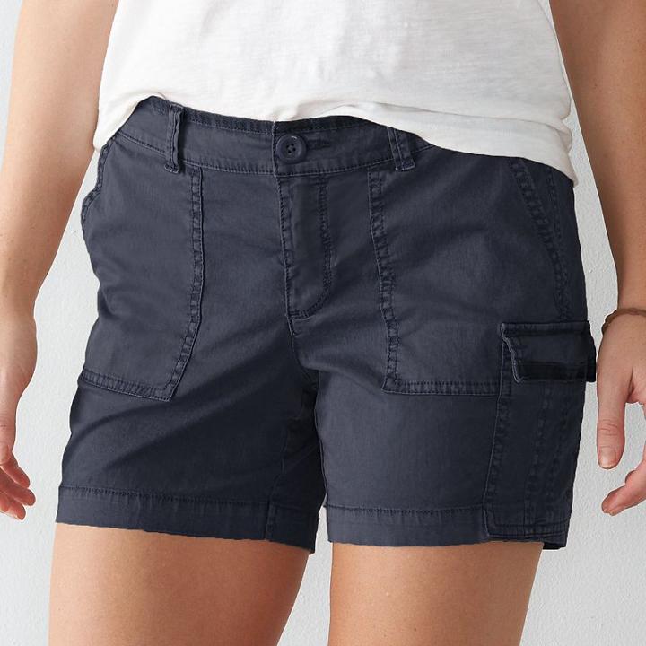 Women's Sonoma Goods For Life&trade; Utility Shorts, Size: 4, Dark Blue