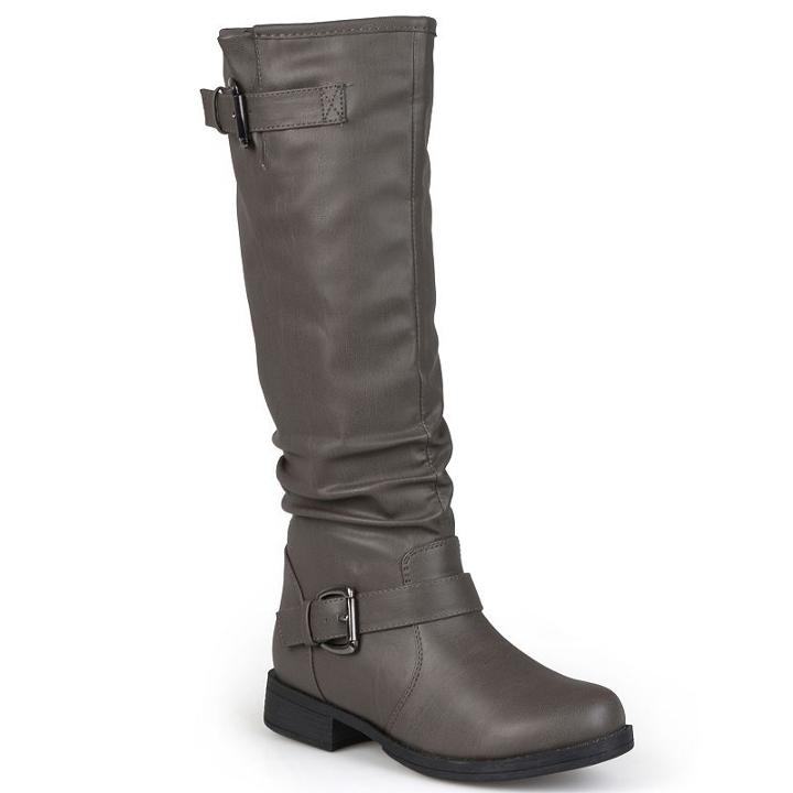 Journee Collection Stormy Women's Knee-high Boots, Girl's, Size: Medium (9), Grey