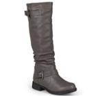 Journee Collection Stormy Women's Knee-high Boots, Girl's, Size: Medium (9), Grey