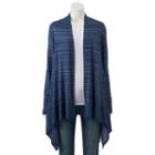 Petite Dana Buchman Space-dye Flyaway Cardigan, Women's, Size: Xl Petite, Blue (navy)
