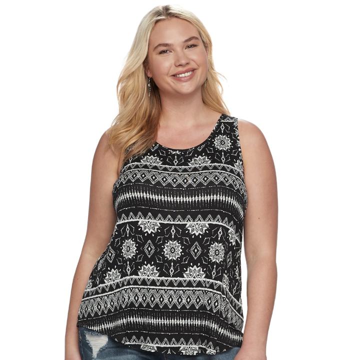 Juniors' Plus Size Mudd&reg; Slubbed Tank, Teens, Size: 2xl, Oxford