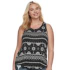 Juniors' Plus Size Mudd&reg; Slubbed Tank, Teens, Size: 2xl, Oxford