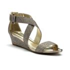 Sugar Calla Women's Strappy Wedge Sandals, Girl's, Size: Medium (6), Gold